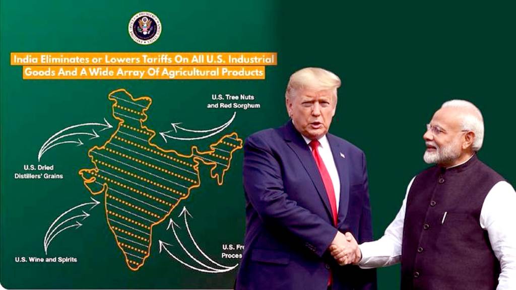 Trump team shows PoK as part of India US map shows China as part of India